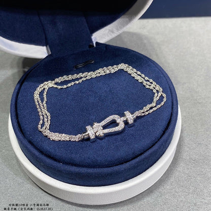 [Kismet Jewels ]FORCE SMALL HORSESHOE  DIAMOND CHAIN ROPE BRACELET