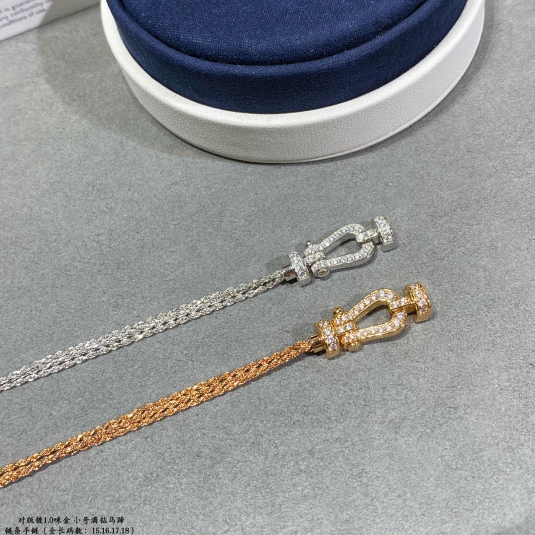 [Kismet Jewels ]FORCE SMALL HORSESHOE  DIAMOND CHAIN ROPE BRACELET