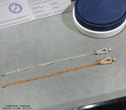 [Kismet Jewels ]FORCE SMALL HORSESHOE  DIAMOND CHAIN ROPE BRACELET