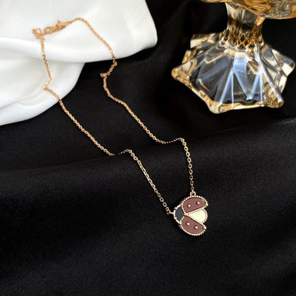 [Kismet Jewels ]LUCKY  CARNELIANS LADYBUG NECKLACE