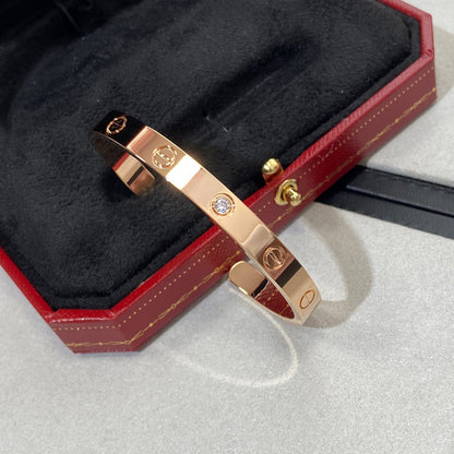 [Kismet Jewels ]LOVE BRACELET 6.1MM 1 DIAMOND OPEN CUFF
