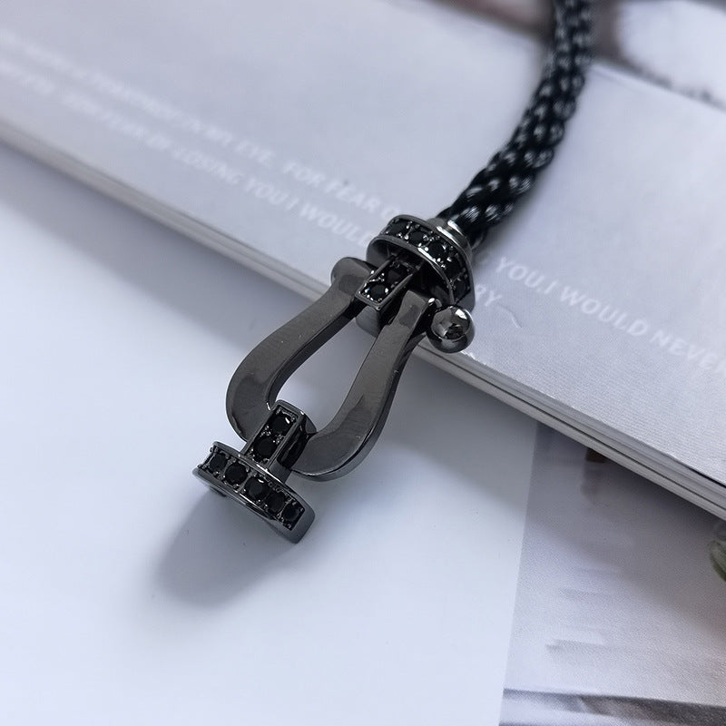 [Kismet Jewels ]FORCE LARGE SERIES HORSESHOE BLACK SAMURAI BRACELET