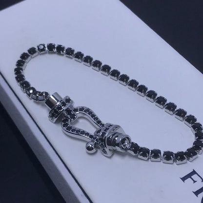 [Kismet Jewels ]FORCE  LARGE HORSESHOE FULL DIAMOND TENNIS BRACELET