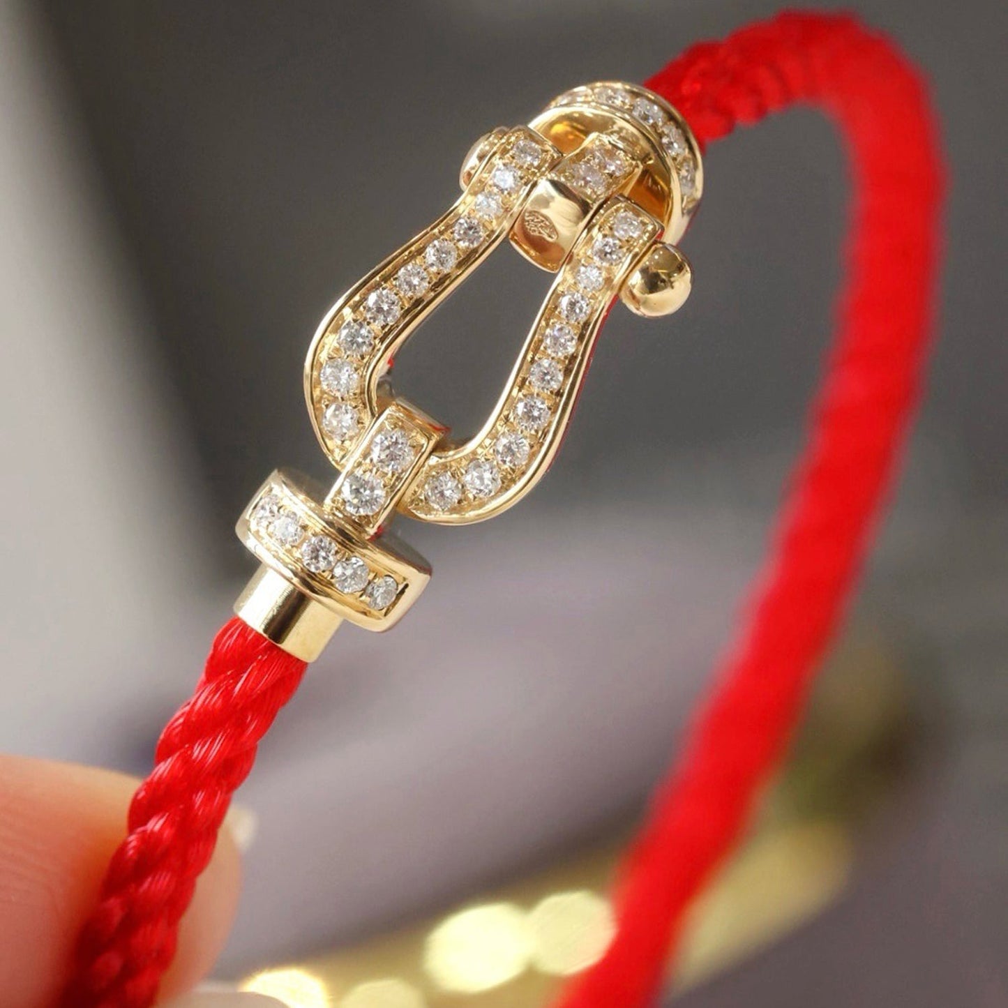 [Kismet Jewels ]FORCE LARGE HORSESHOE FULL DIAMOND BRACELET SILVER