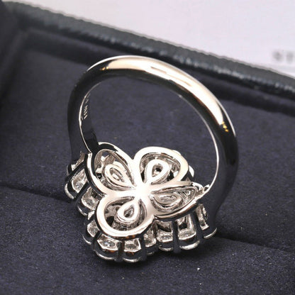 [Kismet Jewels ]LOOP RING FULL MOTIF DIAMOND 16MM SILVE
