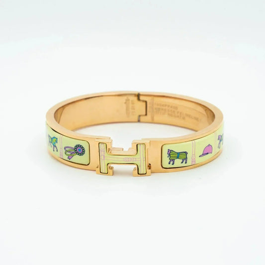 [Kismet Jewels ]H PINK GOLD BRACELET CREAM CERAMIC