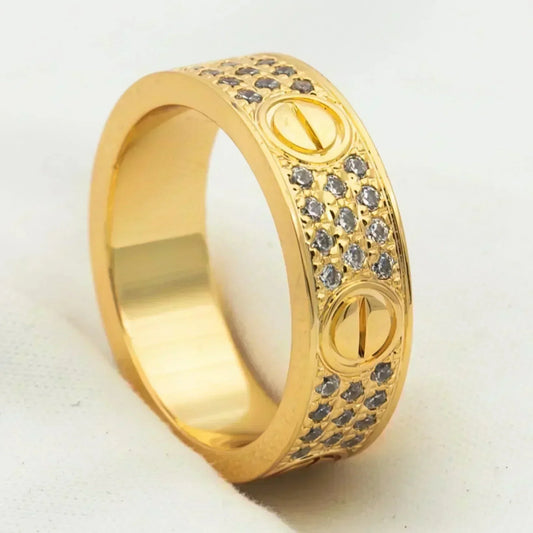 [Kismet Jewels ]LOVE RING 5.5MM DIAMONDS PAVED