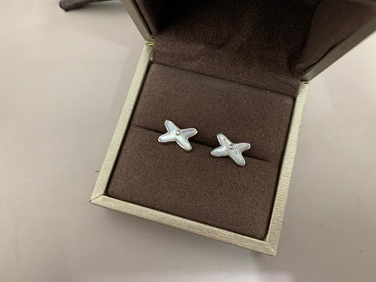 [Kismet Jewels ]JEUX DE WHITE MOP SILVER DIAMOND EARRINGS