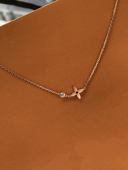 [Kismet Jewels ]BLOSSOM PENDANT PINK GOLD AND DIAMOND