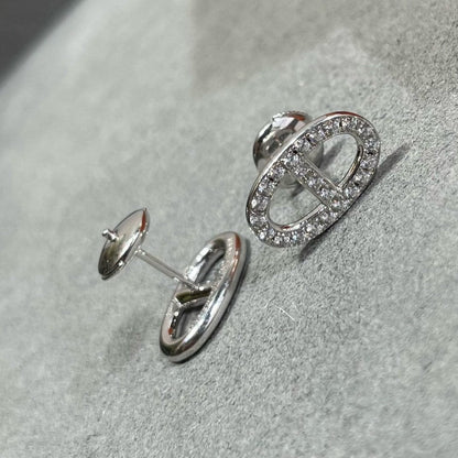 [Kismet Jewels ]HM FULL DIAMOND PIG NOSE STUD EARRINGS
