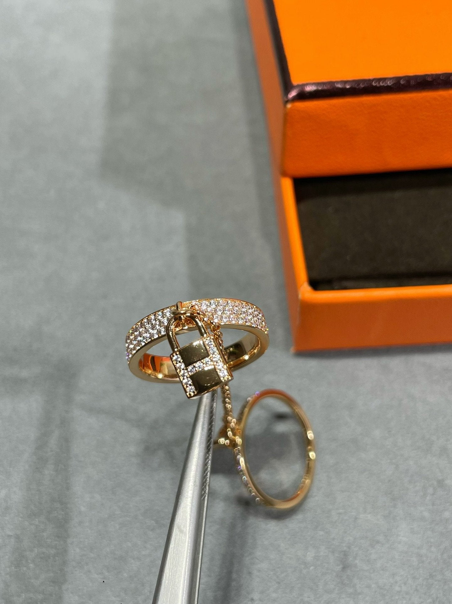 [Kismet Jewels ]HM KELLY CLOCHETTE DOUBLE RING IN  WITH DIAMONDS