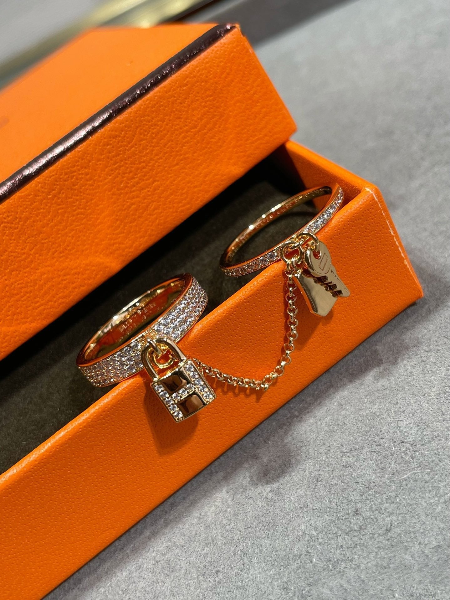 [Kismet Jewels ]HM KELLY CLOCHETTE DOUBLE RING IN  WITH DIAMONDS