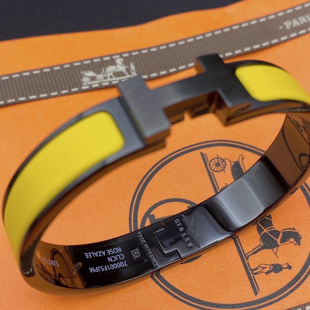 [Kismet Jewels ]CLIC HM SO BLACK YELLOW BRACELET