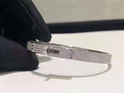 [Kismet Jewels ]HM KELLY BRACELET IN SILVER AND FULL PAVE DIAMOND