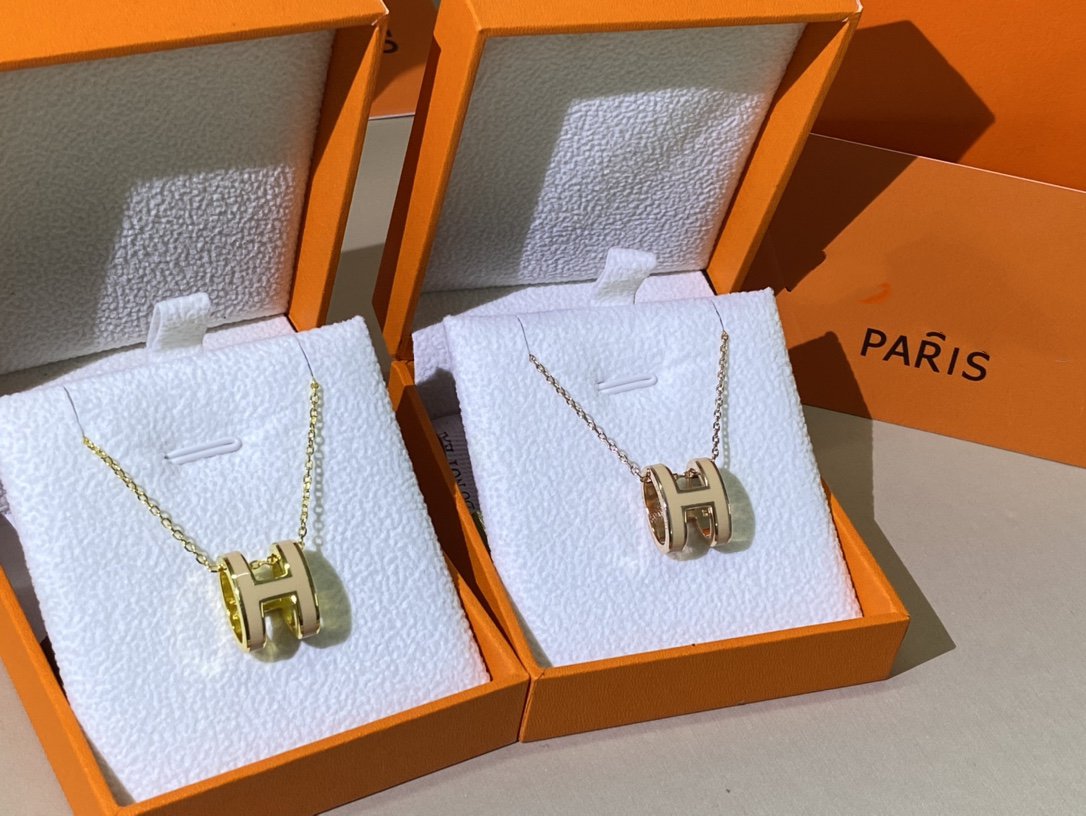[Kismet Jewels ]HM CLIC YELLOW ENAMEL GOLD NECKLACE