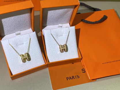 [Kismet Jewels ]HM CLIC YELLOW ENAMEL GOLD NECKLACE