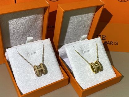 [Kismet Jewels ]HM CLIC YELLOW ENAMEL GOLD NECKLACE