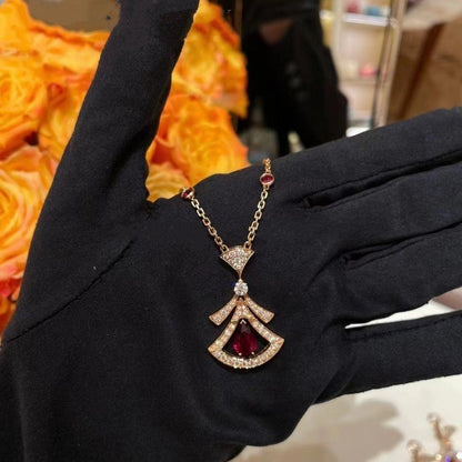 [Kismet Jewels ]DREAM NECKLACE CARNELIAN DIAMOND PINK GOLD
