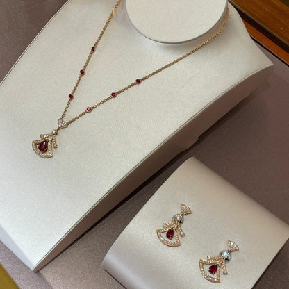 [Kismet Jewels ]DREAM NECKLACE CARNELIAN DIAMOND PINK GOLD