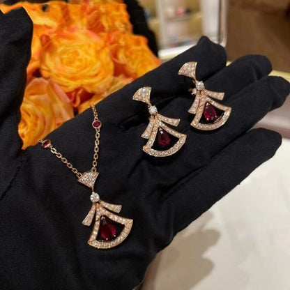 [Kismet Jewels ]DREAM NECKLACE CARNELIAN DIAMOND PINK GOLD