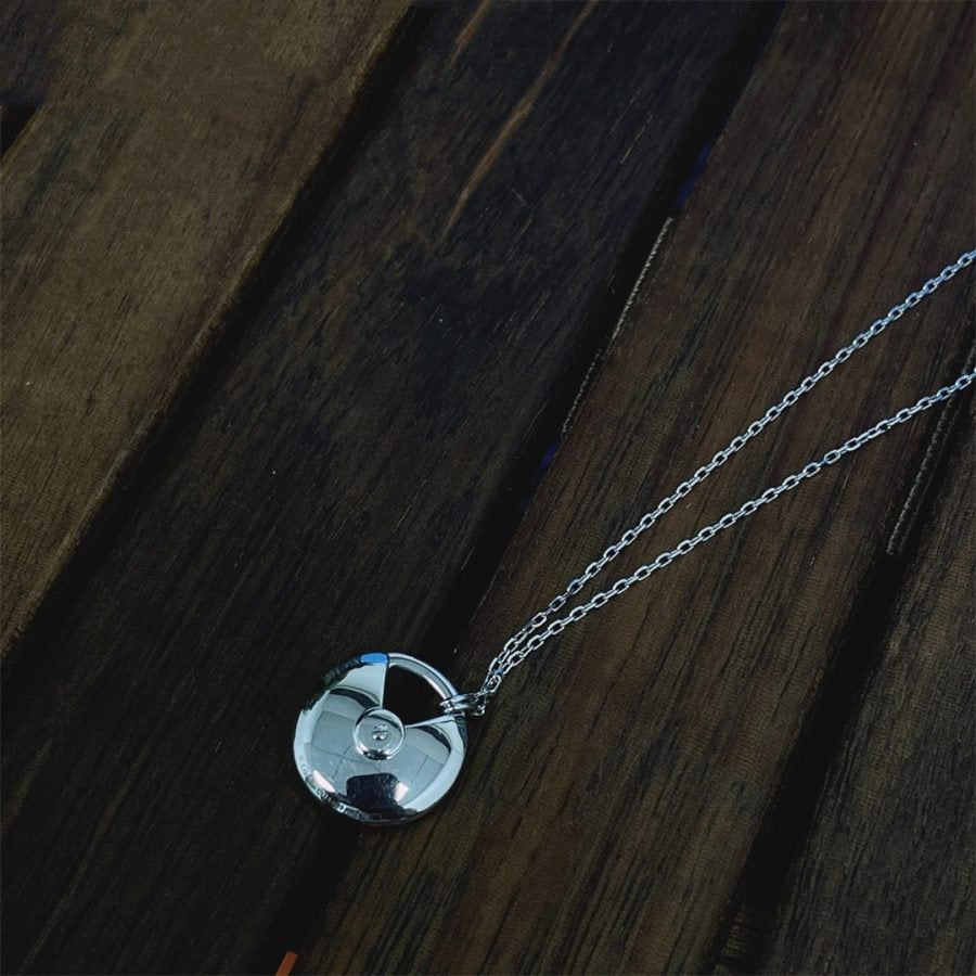 [Kismet Jewels ]AMULETTE SILVER FULL DIAMOND NECKLACE
