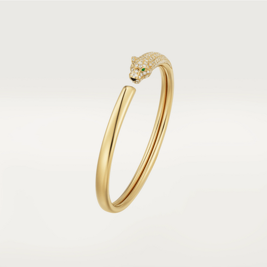 [Kismet Jewels ]PANTHERE GOLD DIAMOND OPEN BRACELET