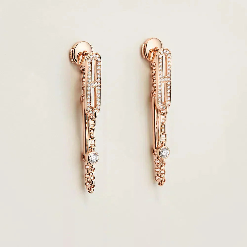 [Kismet Jewels ]CHAINE CHAOS DIAMOND DROP EARRINGS