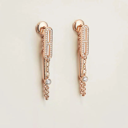 [Kismet Jewels ]CHAINE CHAOS DIAMOND DROP EARRINGS