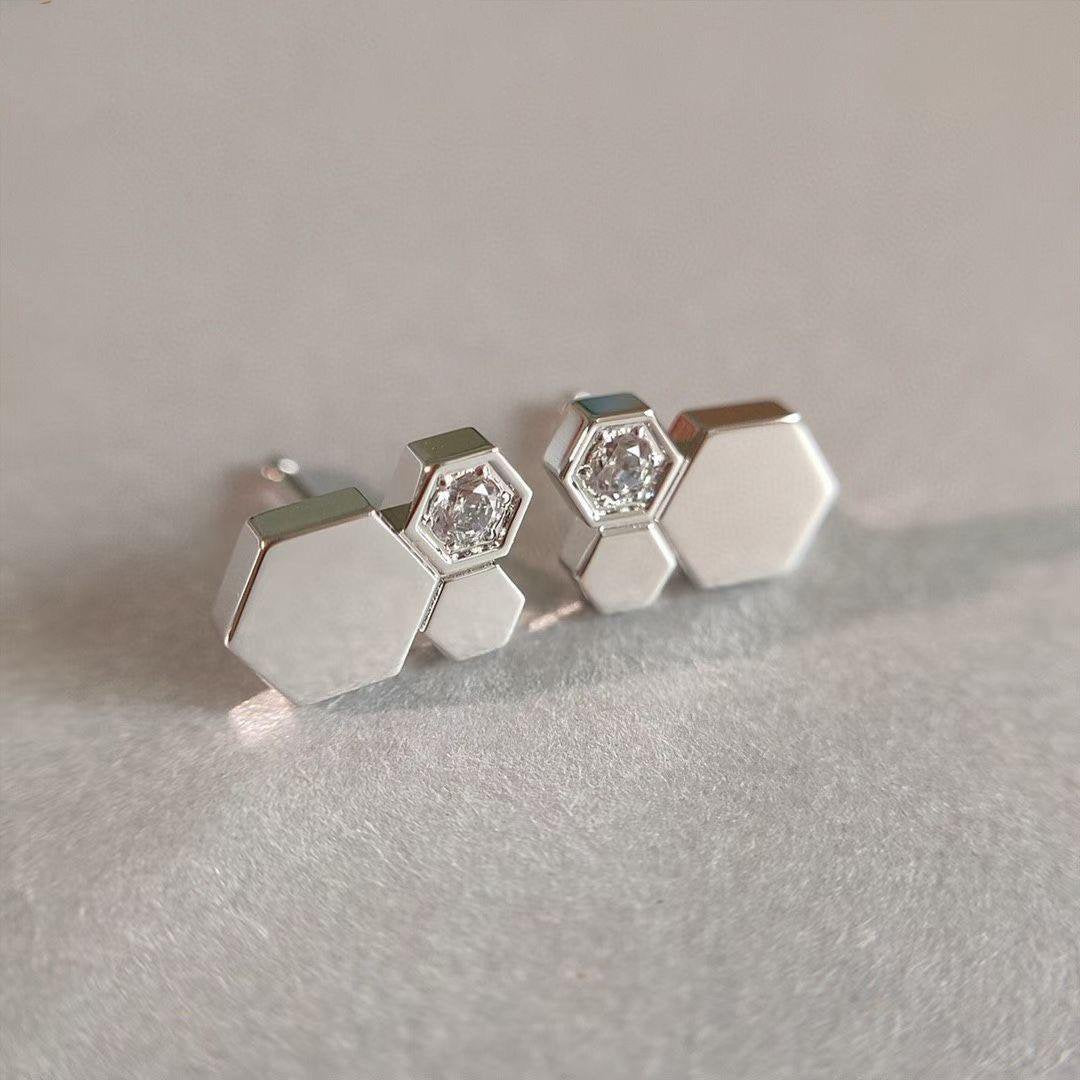 [Kismet Jewels ]BEE LOVE SILVER DIAMOND EARRINGS