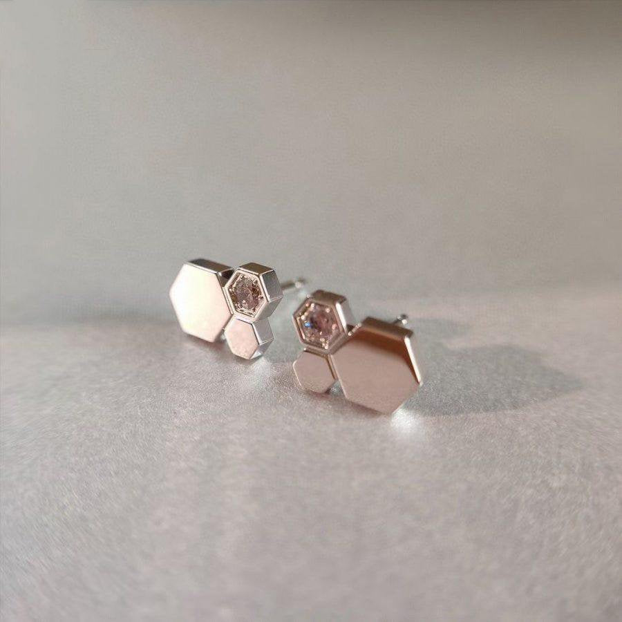 [Kismet Jewels ]BEE LOVE SILVER DIAMOND EARRINGS