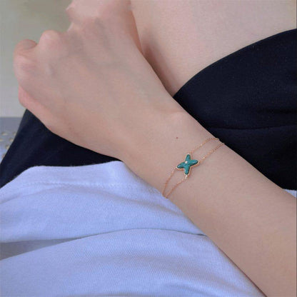 [Kismet Jewels ]JEUX BRACELET MALACHITE PINK GOLD 1 DIAMOND