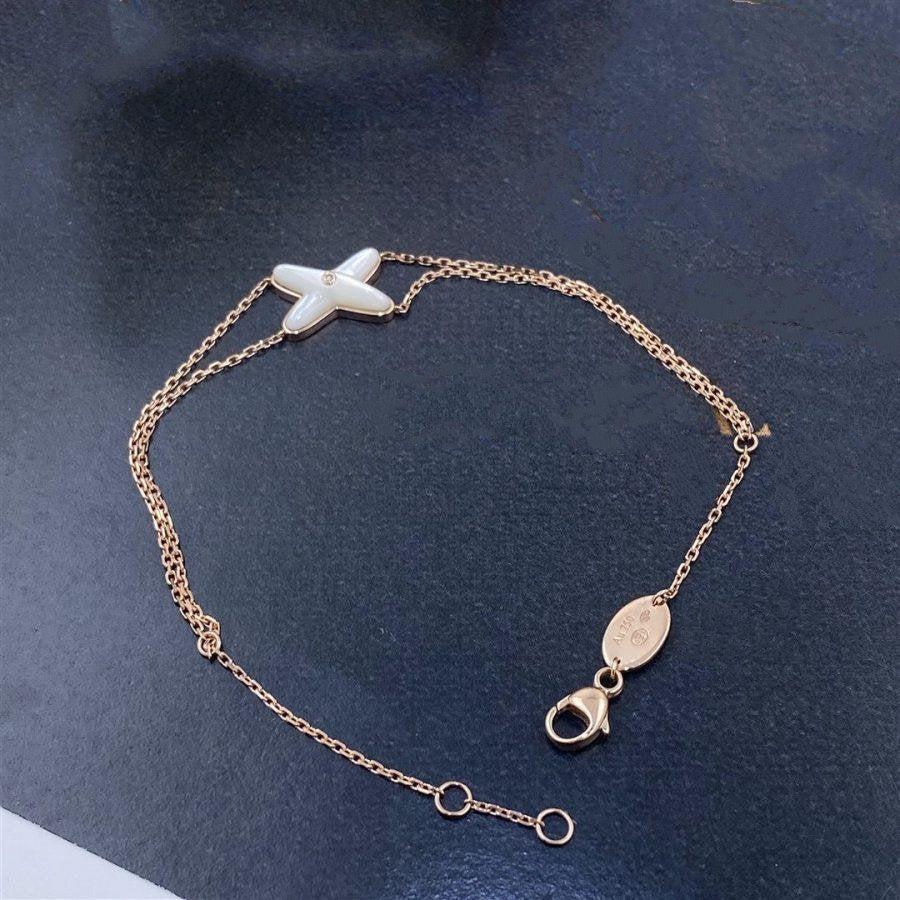 [Kismet Jewels ]JEUX BRACELET WHITE MOP PINK GOLD 1 DIAMOND