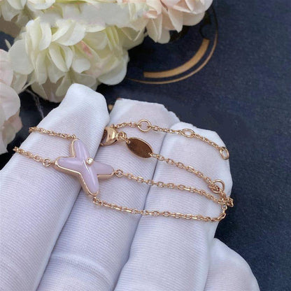 [Kismet Jewels ]JEUX BRACELET PINK MOP PINK GOLD 1 DIAMOND