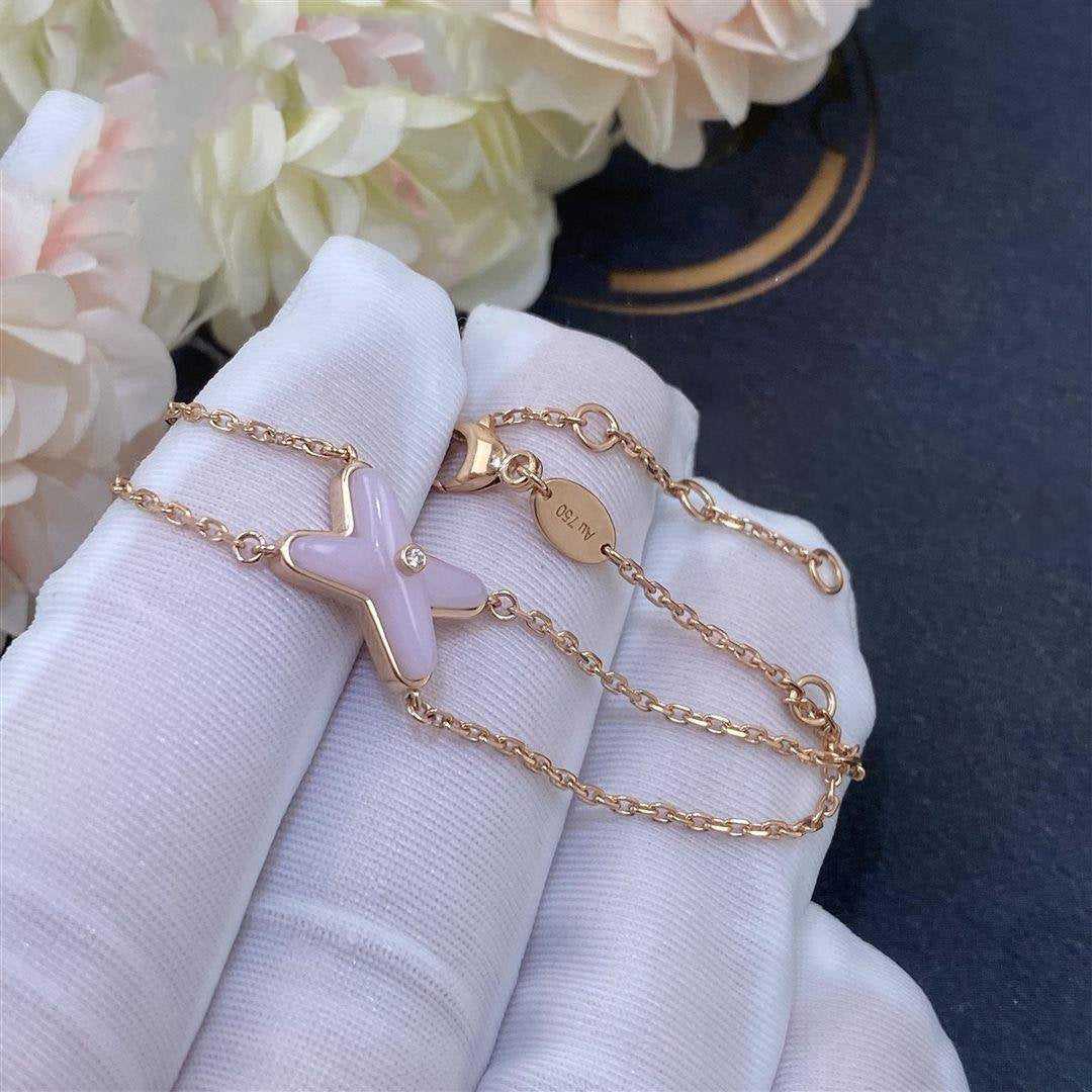 [Kismet Jewels ]JEUX BRACELET PINK MOP PINK GOLD 1 DIAMOND