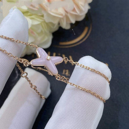 [Kismet Jewels ]JEUX BRACELET PINK MOP PINK GOLD 1 DIAMOND