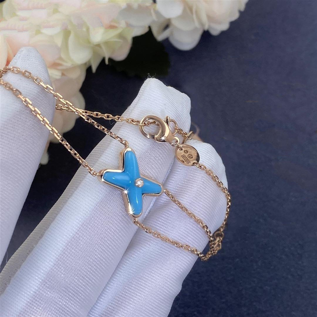 [Kismet Jewels ]JEUX BRACELET TURQUOISE PINK GOLD 1 DIAMOND