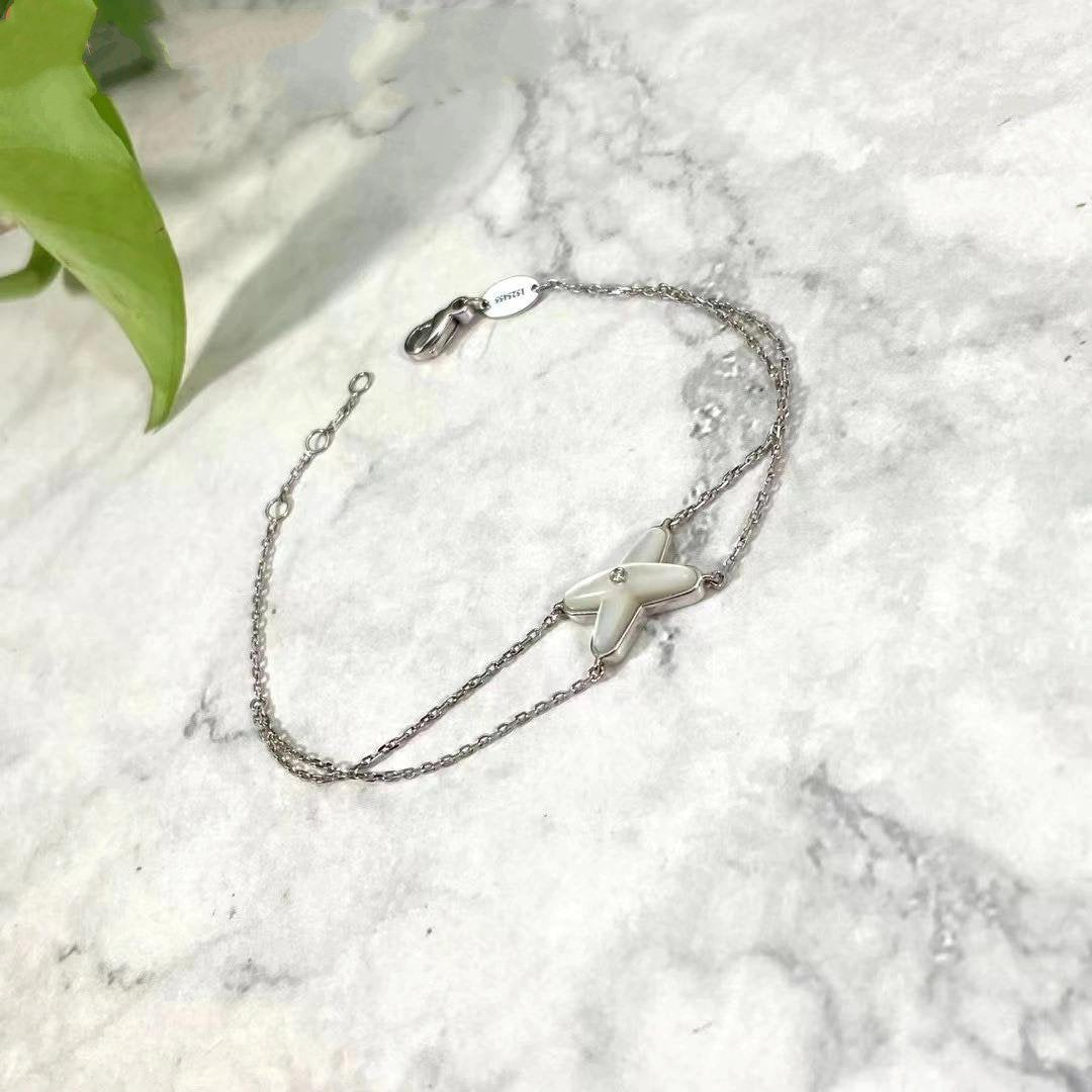 [Kismet Jewels ]JEUX BRACELET WHITE MOP SILVER 1 DIAMOND