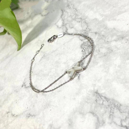 [Kismet Jewels ]JEUX BRACELET WHITE MOP SILVER 1 DIAMOND