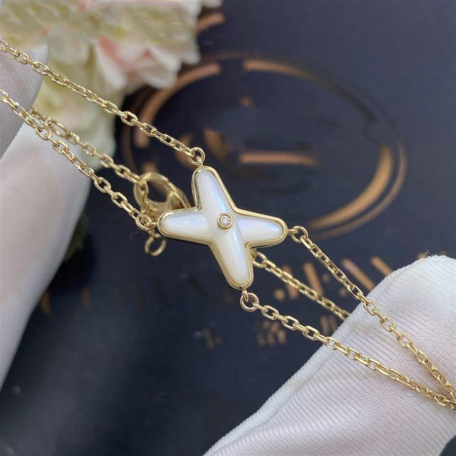 [Kismet Jewels ]JEUX BRACELET WHITE MOP GOLD 1 DIAMOND