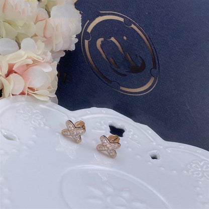 [Kismet Jewels ]JEUX DE PINK GOLD DIAMOND EARRINGS