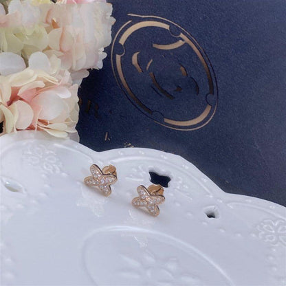 [Kismet Jewels ]JEUX DE PINK GOLD DIAMOND EARRINGS