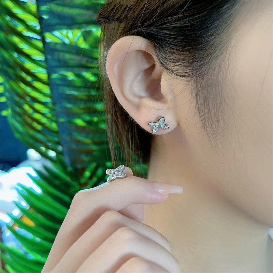 [Kismet Jewels ]JEUX DE SILVER DIAMOND EARRINGS