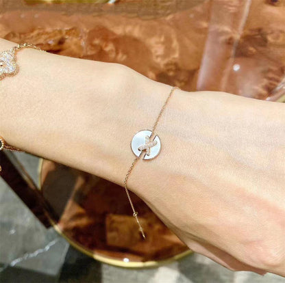 [Kismet Jewels ]JEUX DE BRACELET MOP PINK GOLD DIAMONDS
