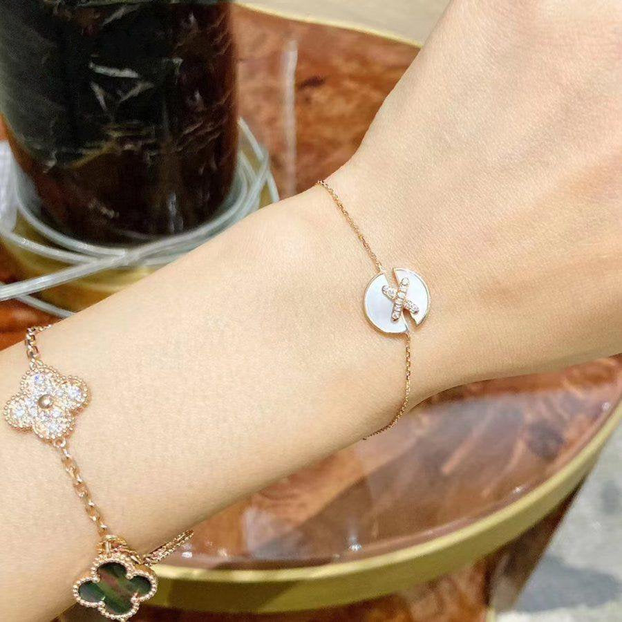 [Kismet Jewels ]JEUX DE BRACELET MOP PINK GOLD DIAMONDS