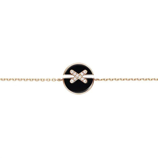 [Kismet Jewels ]JEUX DE BRACELET ONYX PINK GOLD DIAMOND