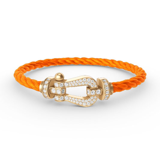 [Kismet Jewels ]FORCE LARGE HORSESHOE FULL DIAMOND BRACELET GOLD