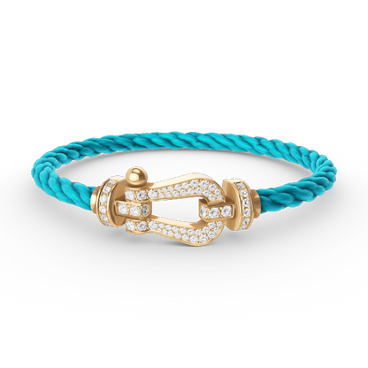 [Kismet Jewels ]FORCE LARGE HORSESHOE FULL DIAMOND BRACELET GOLD