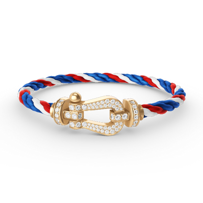 [Kismet Jewels ]FORCE LARGE HORSESHOE FULL DIAMOND BRACELET GOLD