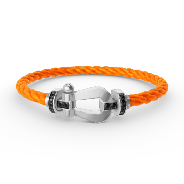 [Kismet Jewels ]FORCE LARGE HORSESHOE BLACK DIAMOND BRACELET SILVER