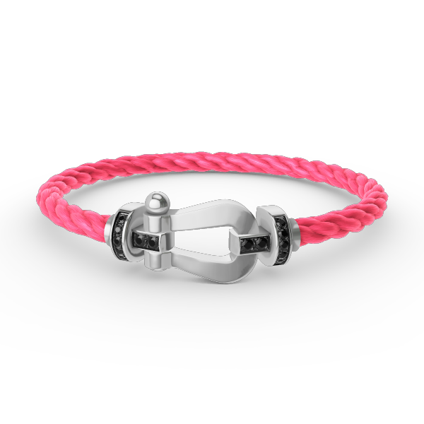 [Kismet Jewels ]FORCE LARGE HORSESHOE BLACK DIAMOND BRACELET SILVER